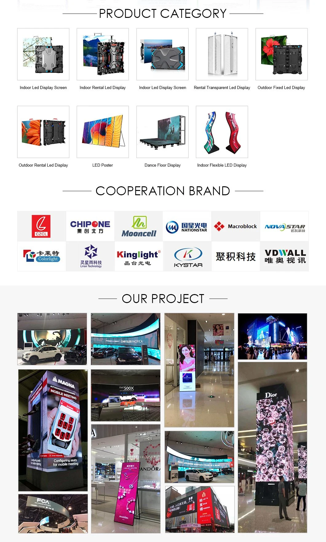 Fine Pixel Pitch HD Indoor LED Display Screen Signage for Advertising